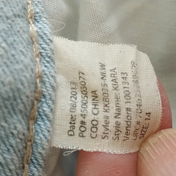 K Kardashian Premium Denim Boot cut Kiara Jeans Two Tone Sz 14 - Picture 15 of 15